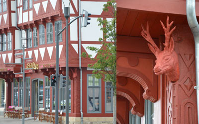 Hirschkopf am Cafe in Wolfenbüttel