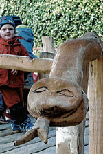 Schlange aus Holz